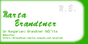 marta brandtner business card